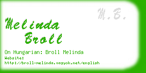 melinda broll business card
